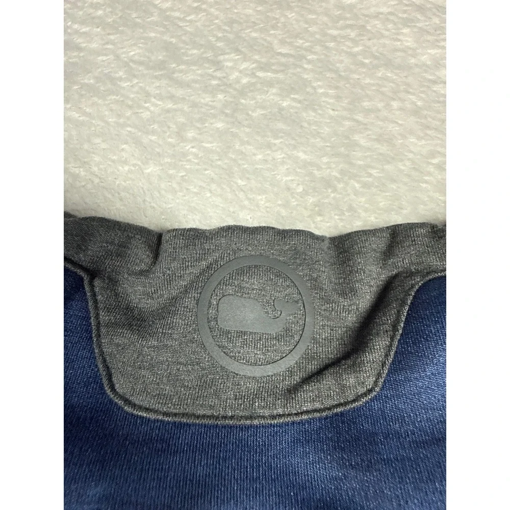 Vineyard Vines OTG Shep Shirt Mens M Blue Quarter Zip Pullover